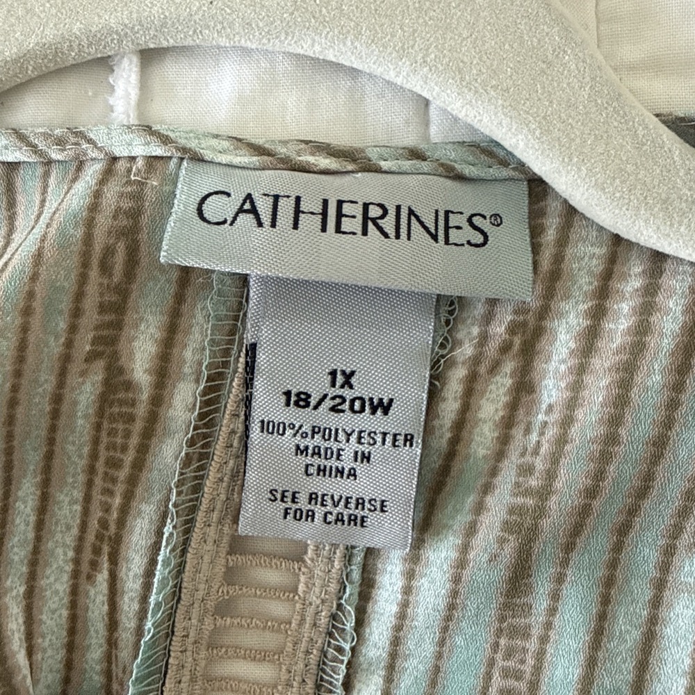 Catherines Kimono Open Front Cardigan Beach Cover Up Boho Coastal Travel 1X Plus - Picture 6 of 6